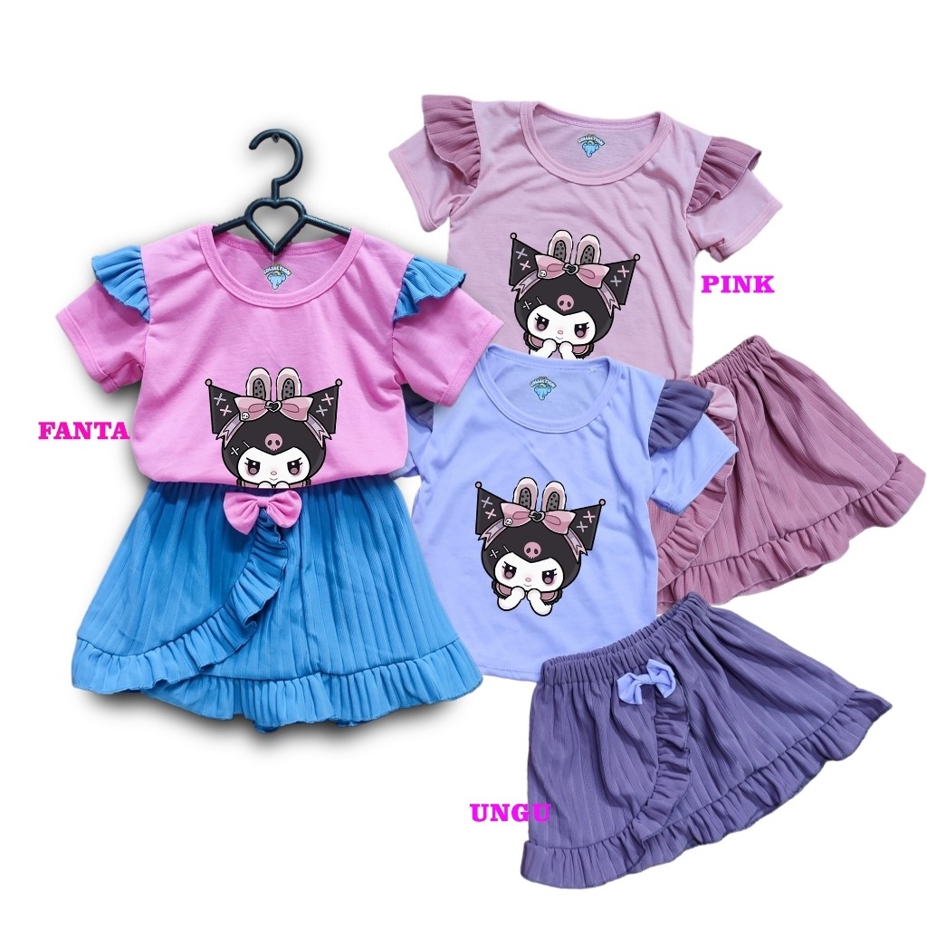 RAFEYLA - Setelan anak bayi perempuan trendy perkiraan usia antar 3-24 bulan BABYAG DVD