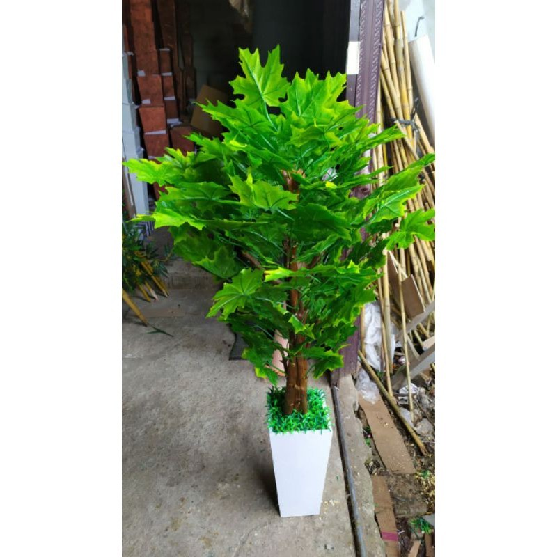 pohon maple hijau/pohon pelastik/pohon artificial/bunga hias/termurah