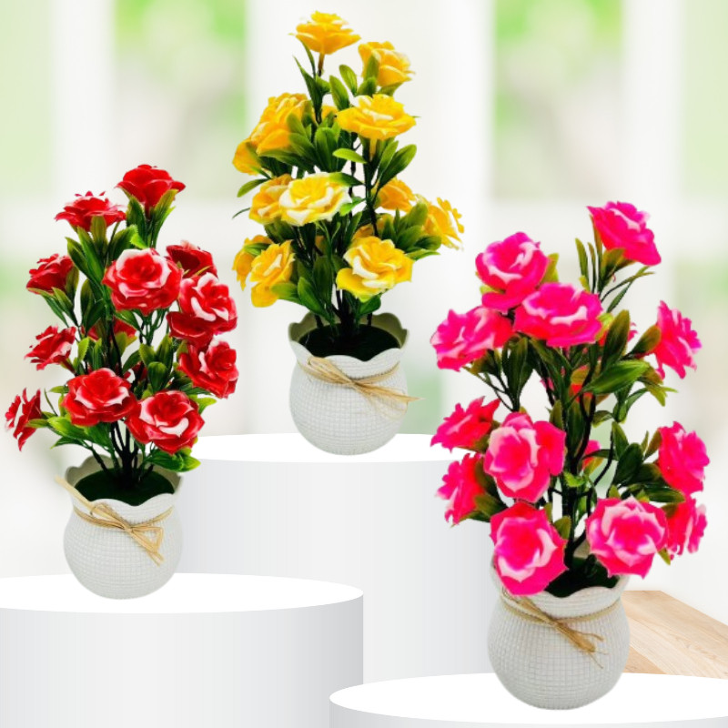 PT93 Bunga Bonsai Hias Tanaman Bonsai Pohon Mini Bunga Artifical Plastik Dekorasi Rumah