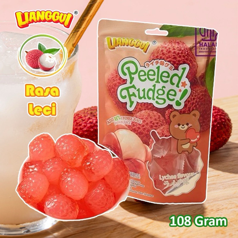 

[Menjual harga rendah] LIANGGUI Peeled Fudge 108g Permen Lunak Viral Aneka Permen Rasa Buah Mangga Jeruk & Strawberry (Halal) Pesta makanan fruity Permen