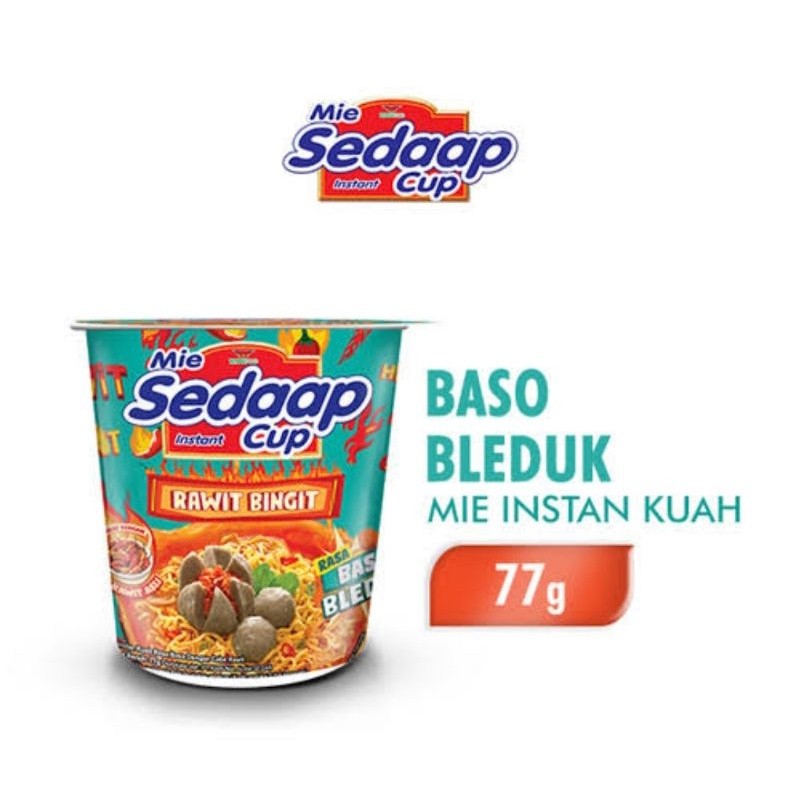 

MIE SEDAAP CUP BASO BLEDUK 77 Gr