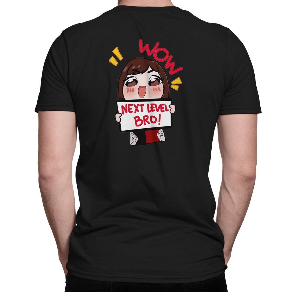 Kaos EMOTE NEXT LEVEL BRO Mobile Legends Emot ML MLBB Legends Lengan Pendek Hitam Combed 30S