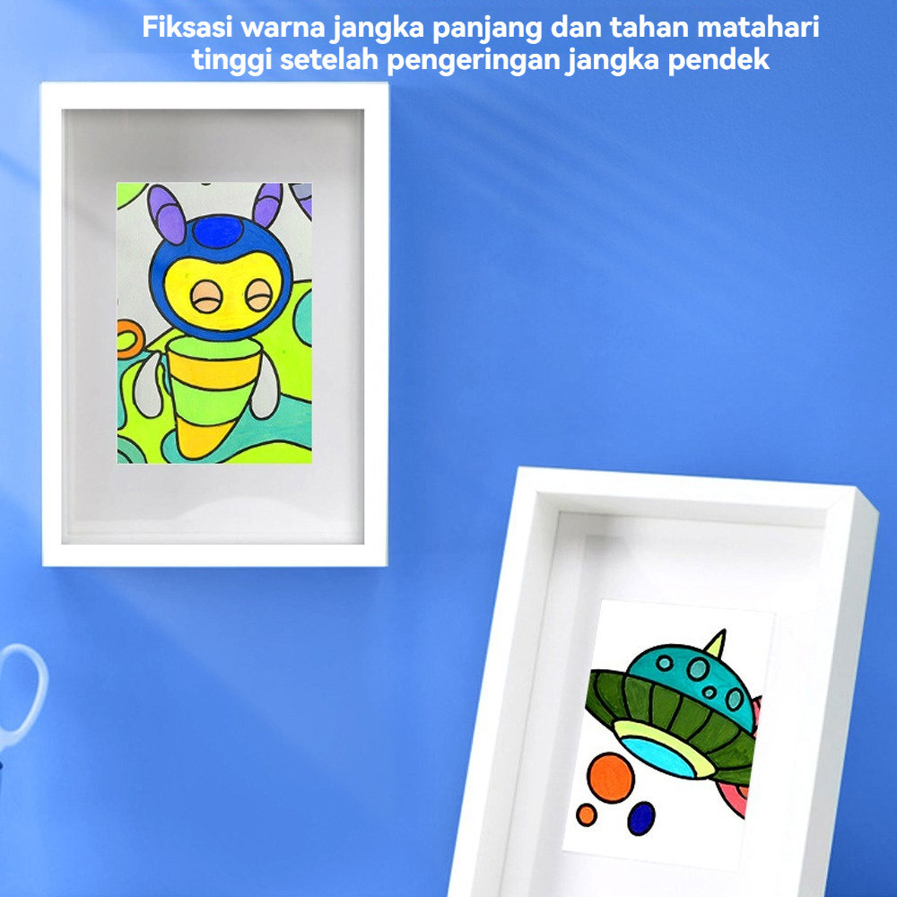 

D3W! Spidol Akrilik Set Spidol Warna 48/60 Spidol Warna Siswa seni lukis diy tahan air pena warna