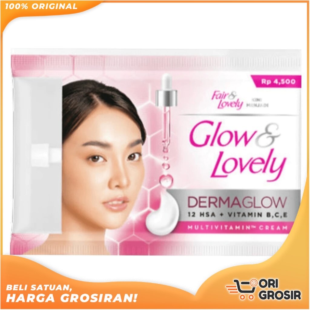ORI Grosir Fair & Lovely Krim Pencerah Harian 9gr - Sachet - Glow & Lovely - Fair and Lovely