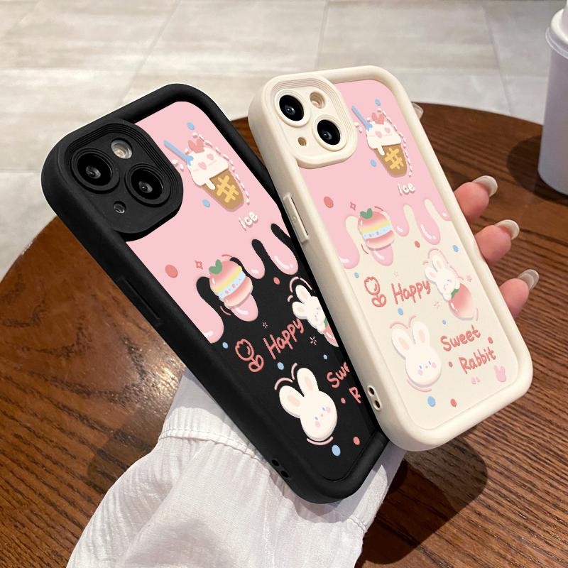 Soft Case For Poco C31 C55 F5 M2 M2 Pro M3 Pro 5G M5s X3 Pro X3 X3 NFC X5 5G X6 Pro Cute Creamy Bunn
