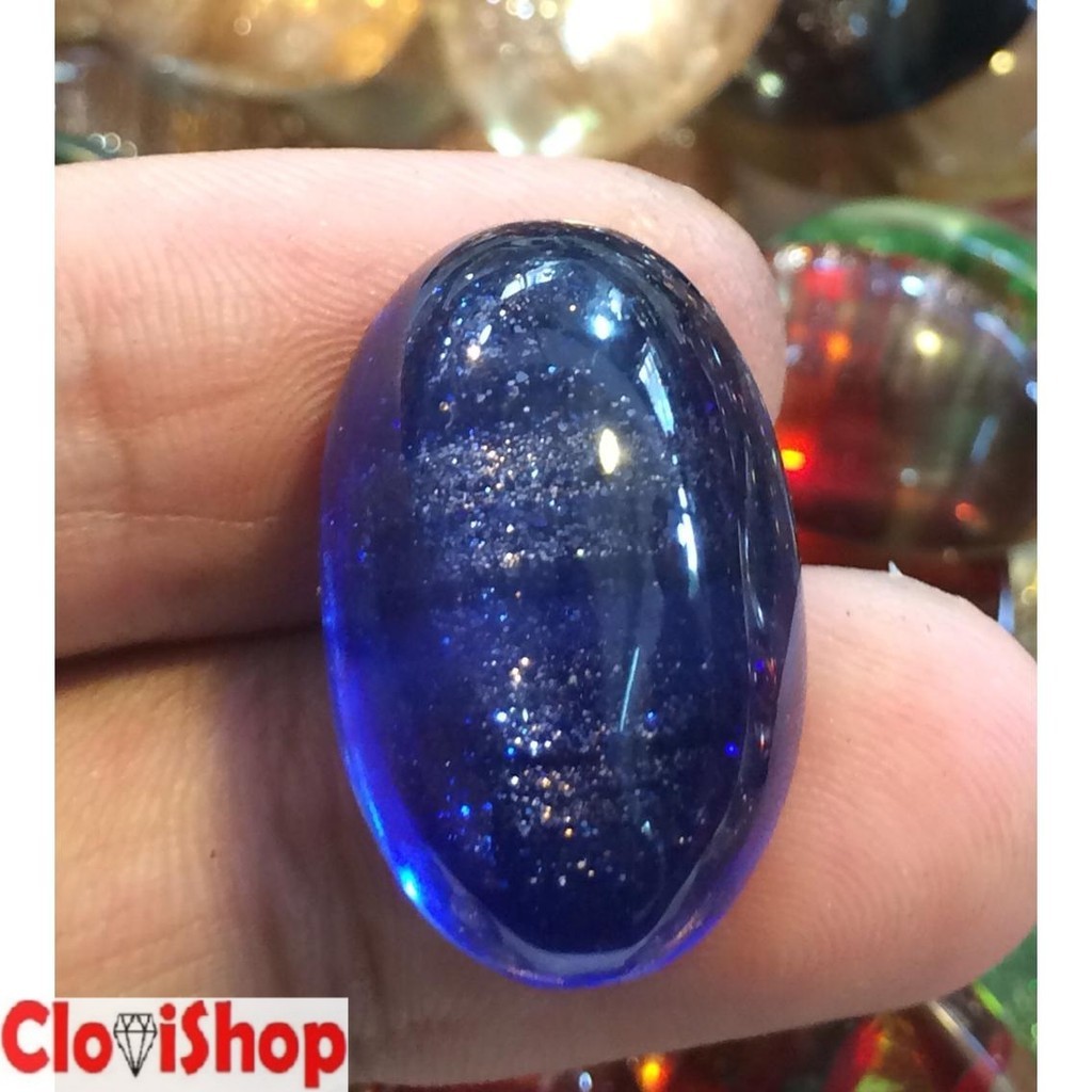 Batu Akik Serat Cendana Biru HQ