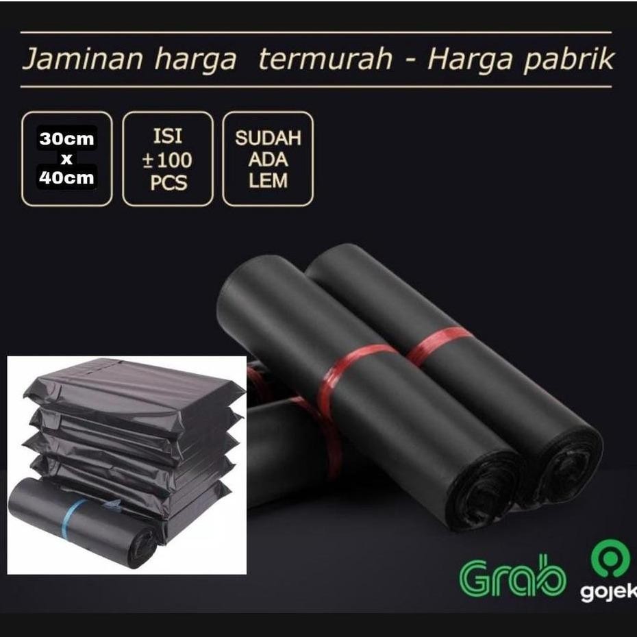 

Plastik Polymailer Hitam 30cm X 40cm | Plastik Packing 30X40