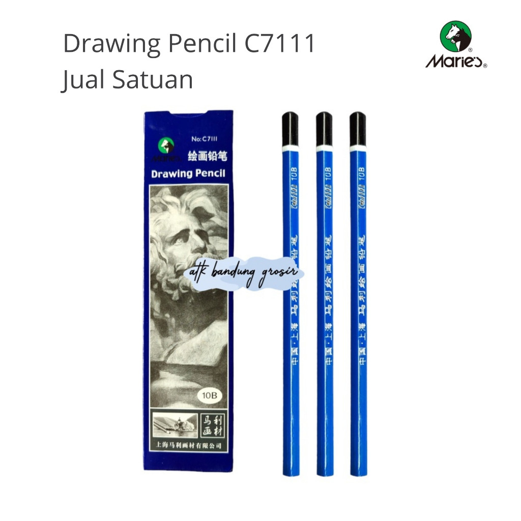 

Maries Maries Drawing Pencils C7111-10B isi 10 pcs / Pensil Gambar Sketsa Lukis Maries – Satuan
