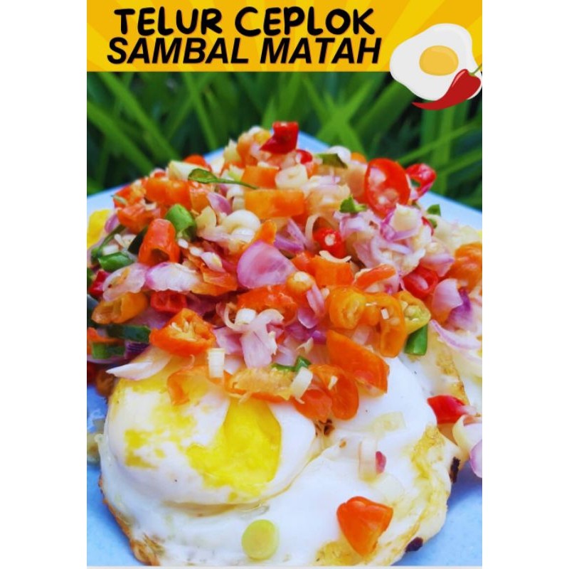 

MAKAN MENU RUMAHAN "TELUR CEPLOK SAMBAL MATAH (6 BUTIR TELUR)" (PORSI FAMILY 2-3x MAKAN)