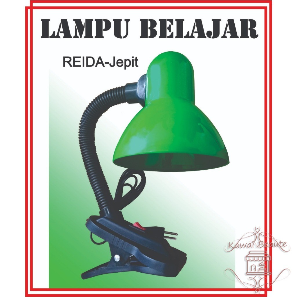 Reida 603 Lampu Belajar Anak + Saklar / Lampu Jepit Switch ON OFF Kabel