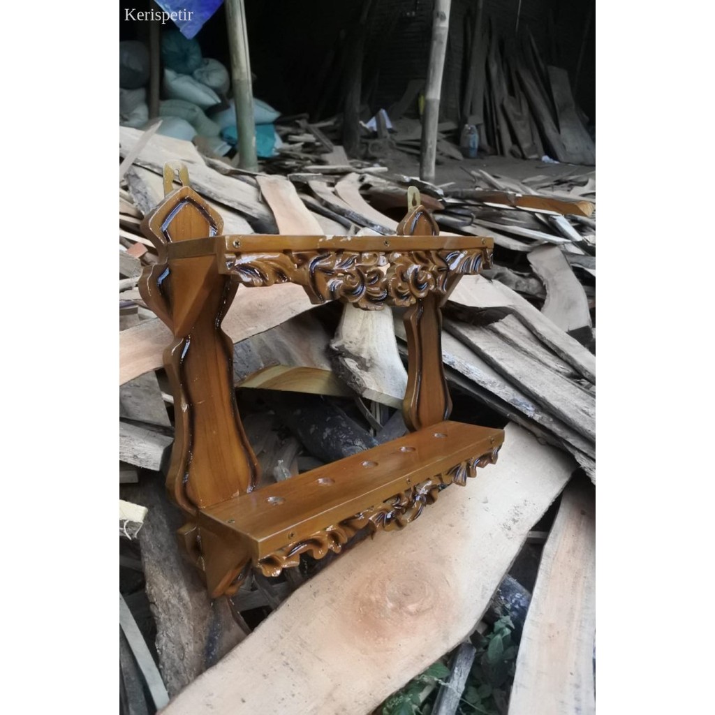 

Jagrak keris tempel t embok isi 5 full ukir hrg 275rb 80 murah antik