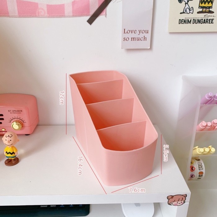 

cute macaroon desk organizer meja imut kawaii tempat pen make up - Pink