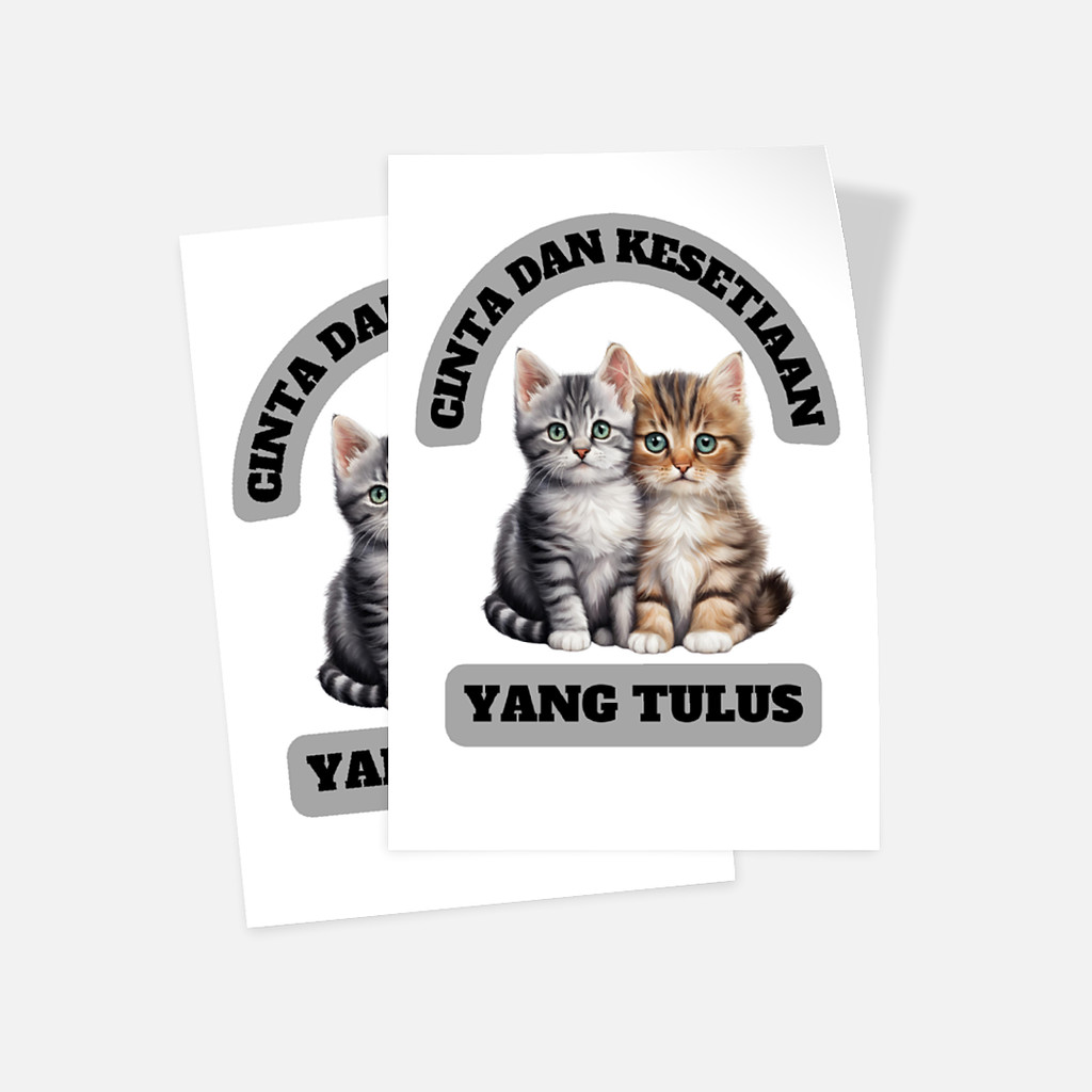 

Glossy Sticker - Set of 2 Kucing Lucu yang Setia dan Cinta