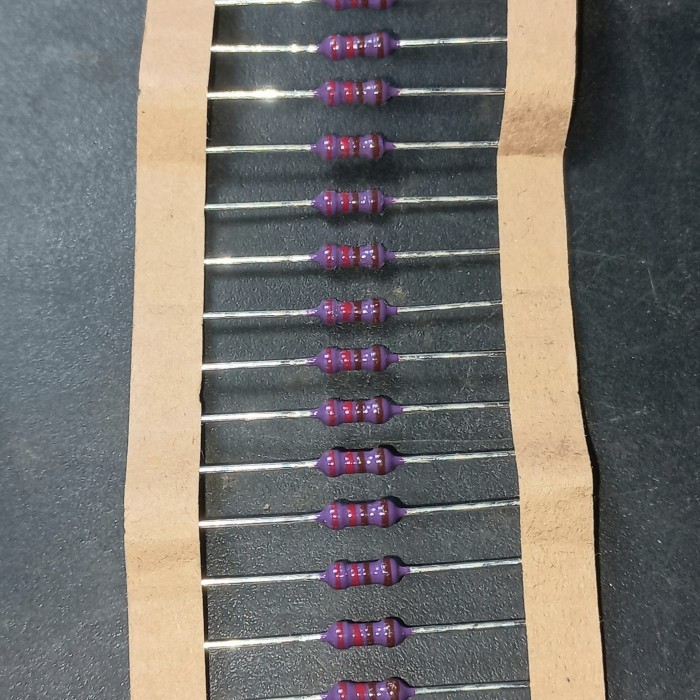 resistor 220R 1/4 watt ungu original japan zero R 220ohm 1/4W 1% W 220 Fajar