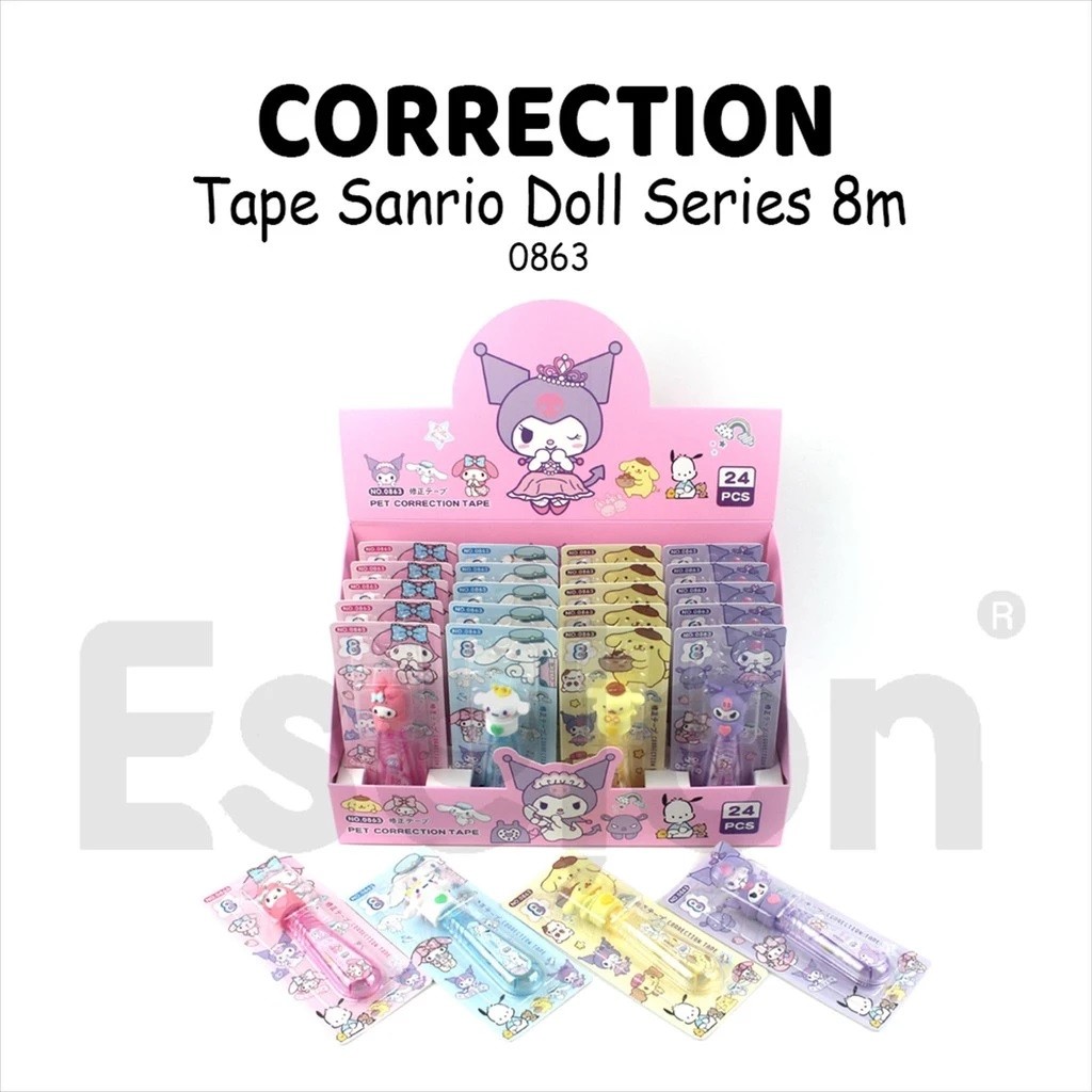 

Fancy Tipe-X Tape / Correction Tape Kepala Sanrio 8m - No.0863