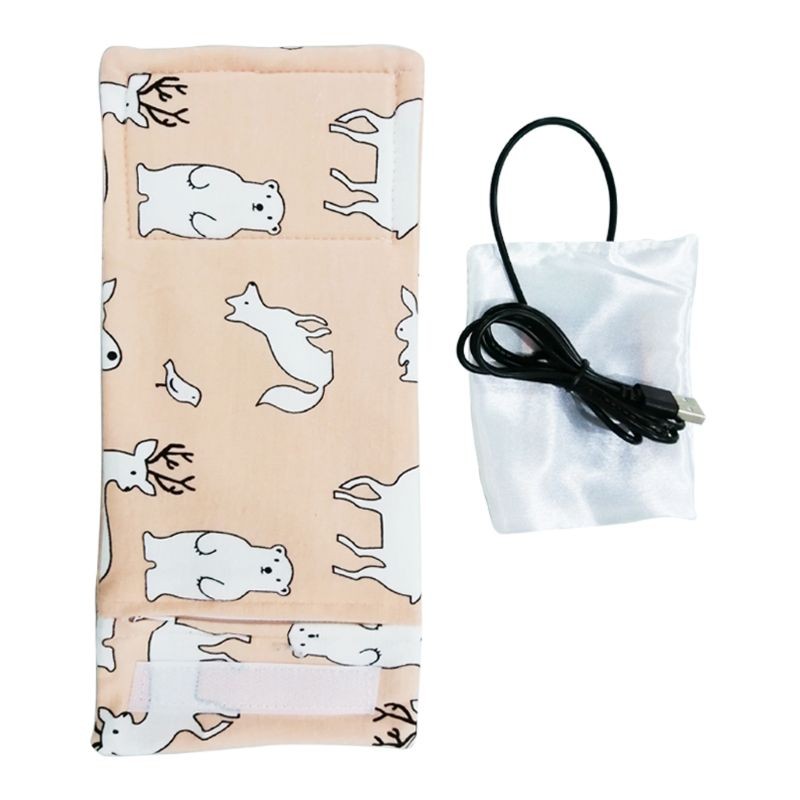 USB Milk Warmer Insulated Bag Portable Travel Cup Warmer Baby Nursing Bottle Cover Warmer Heater Bag