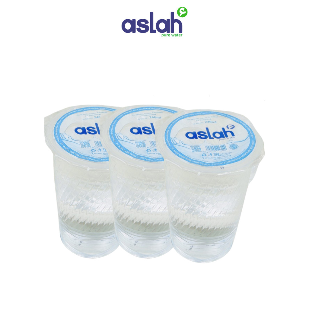 

Aslah - Air Mineral 3 Gelas 220ml