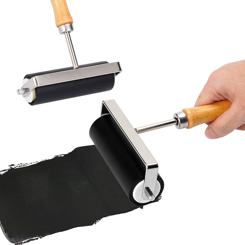 

5/10/15cm Rubber Roller Professional Hard Print Ink Roller Stamping Construction Tool Art Craft Paint Decorating Tool Accessorie