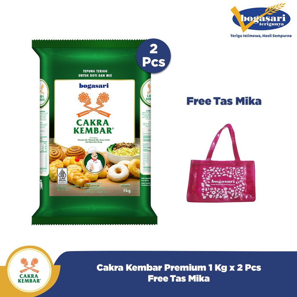 

Cakra Kembar Premium 1Kg x 2 pcs gratis Tas Mika Pink