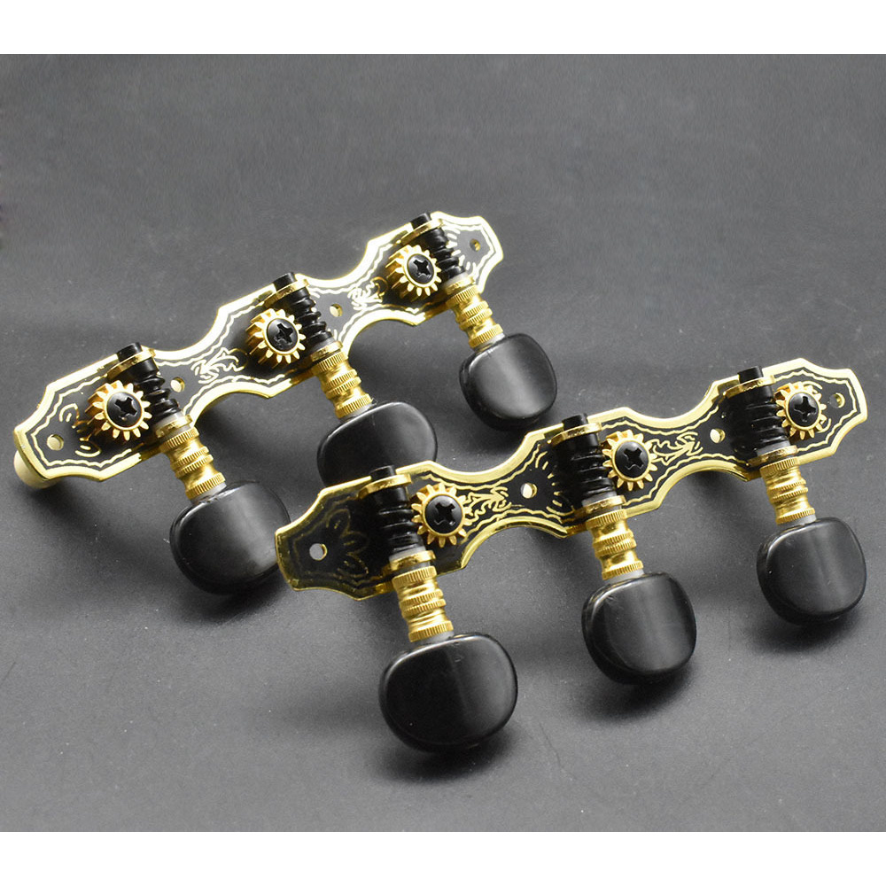 Alat Penggulung & Knob Senar Gitar Klasik Tiga Kayu, Pelilit Senar Akurat, Aksesoris Gitar