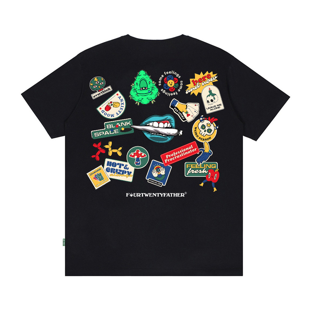 Kaos Pria Distro,420Father Kaos Pria Blank Space Black X BS101 Cotton (Pria & Wanita )Keren Premium 