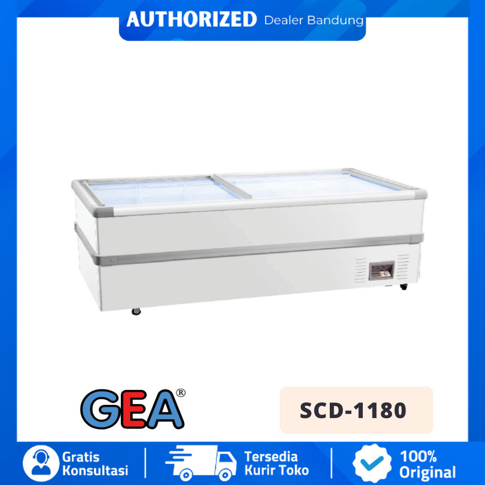 GEA SCD 1180 SCD-1180  ISLAND FREEZER SLIDING GLASS FLAT 2 KOMPRESOR