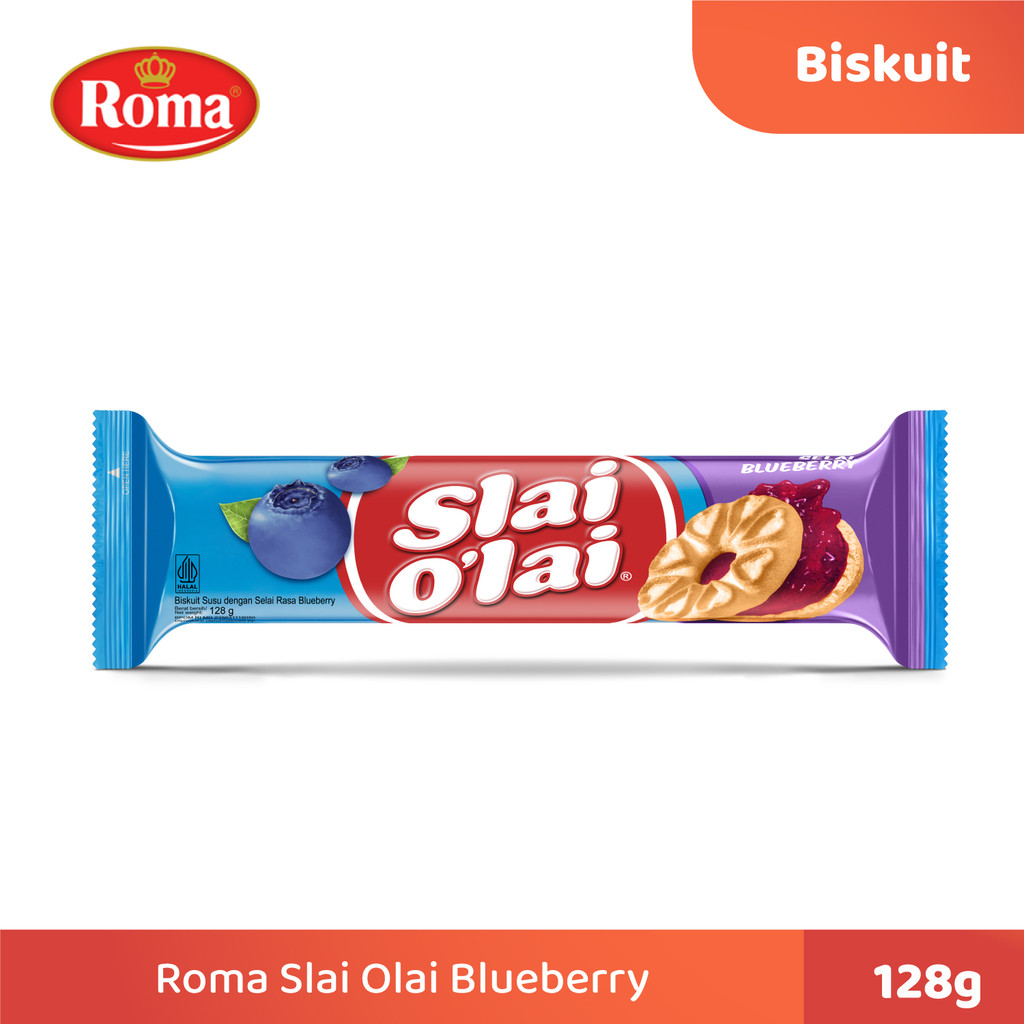 

Biskuit Roma Slai O'Lai Blueberry Roll @128 Gr