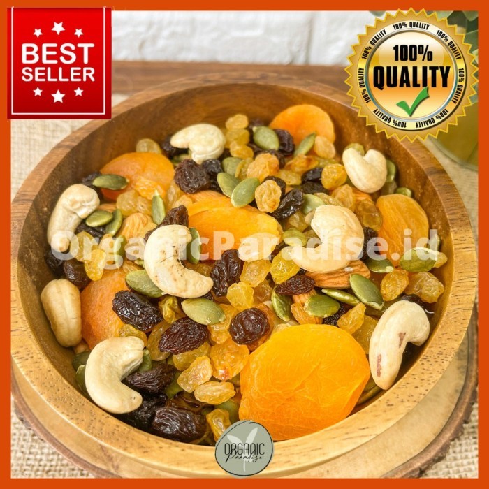 

Best Seller Trail Mix Nuts / Mix Nuts Positive Vibe 1 KG Premium Quality Fresh