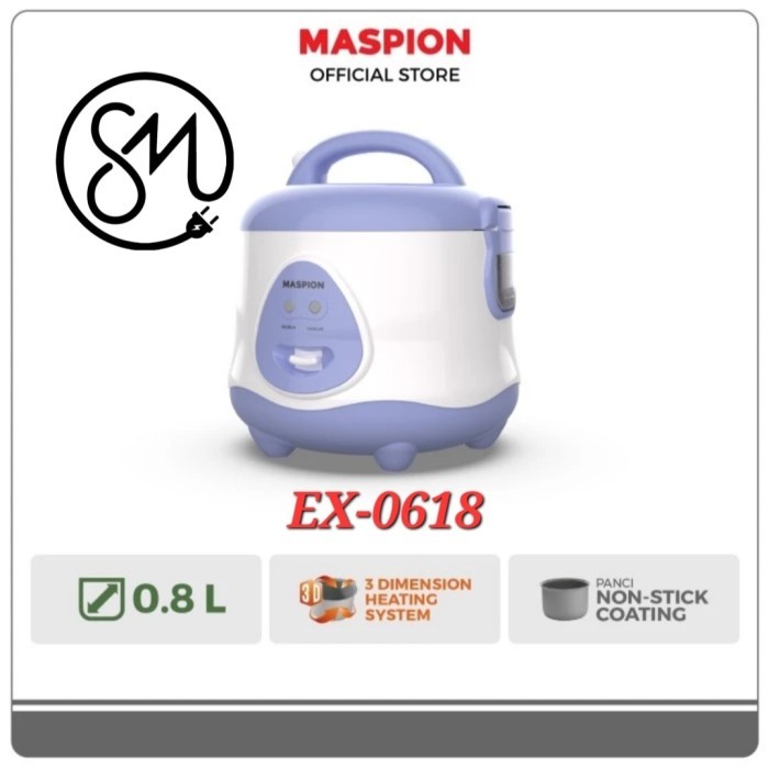 Magic com Maspion EX-0618 0.8 Liter rice cooker EX0618 Penanak nasi