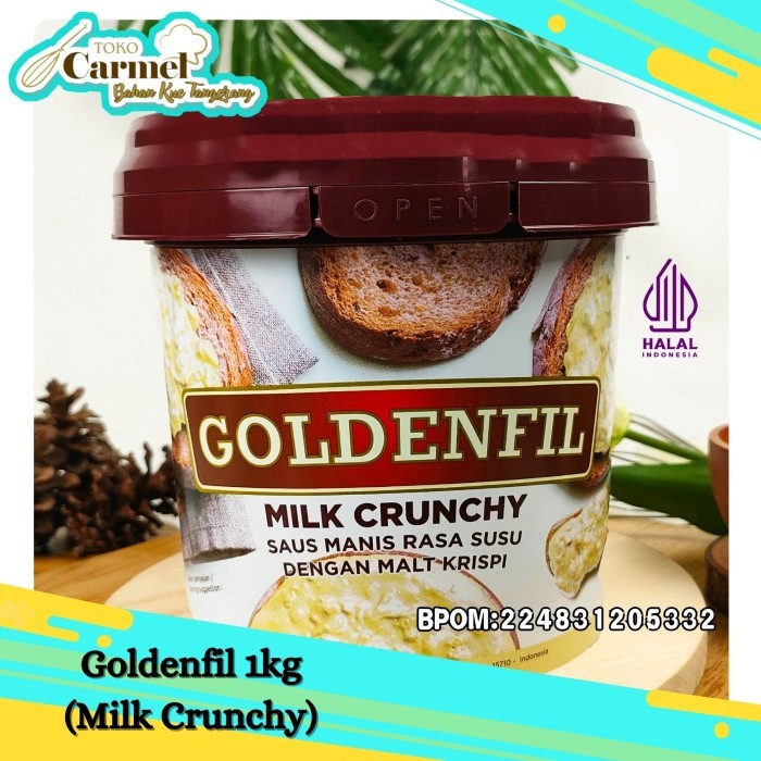 

Best- PROMO!! Goldenfil Milk Crunchy / Selai Susu Krispy 1kg