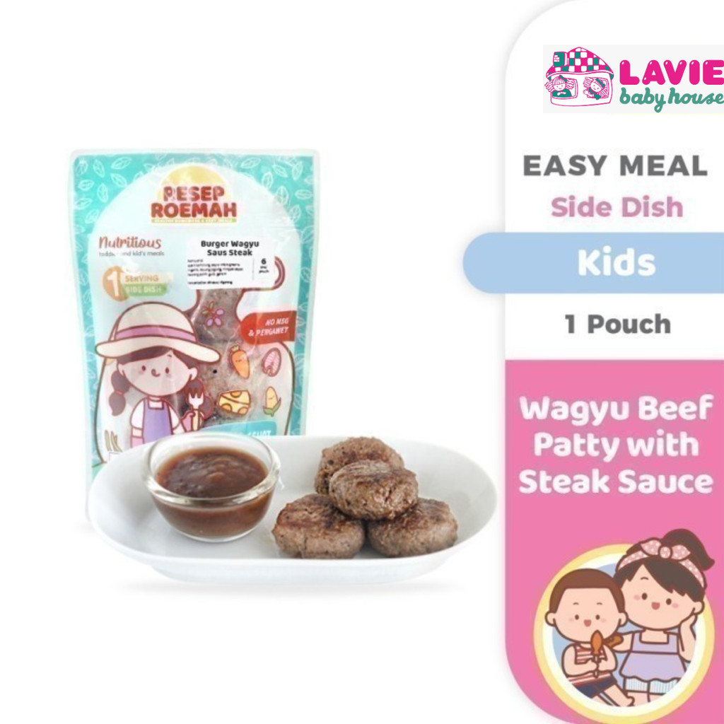 

RESEP ROEMAH Wagyu Beef & Chiken Patty with Steak Sauce/ Burger Wagyu / Kids