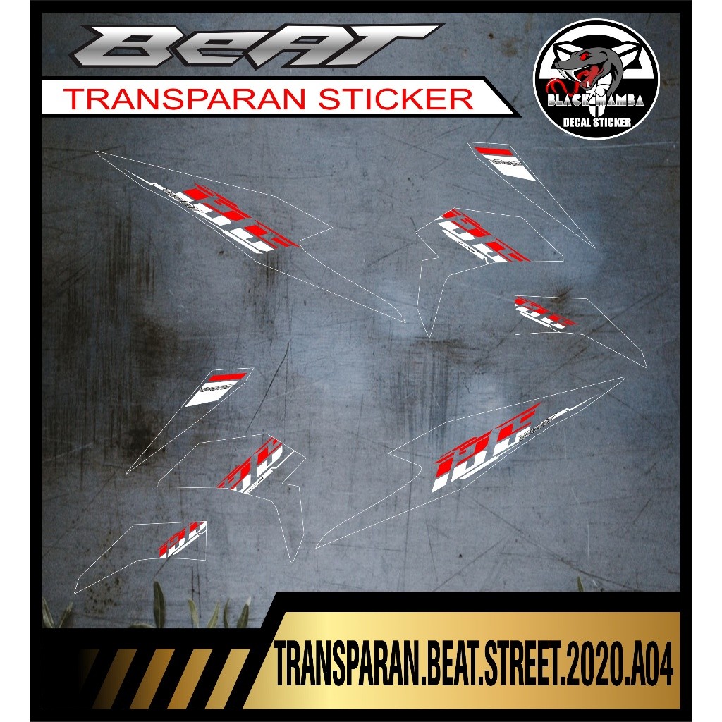 TRANSPARAN STRIPING BEAT STREET 2020 LIST VARIASI TRANSPARAN BEAT STREET 2020 A04