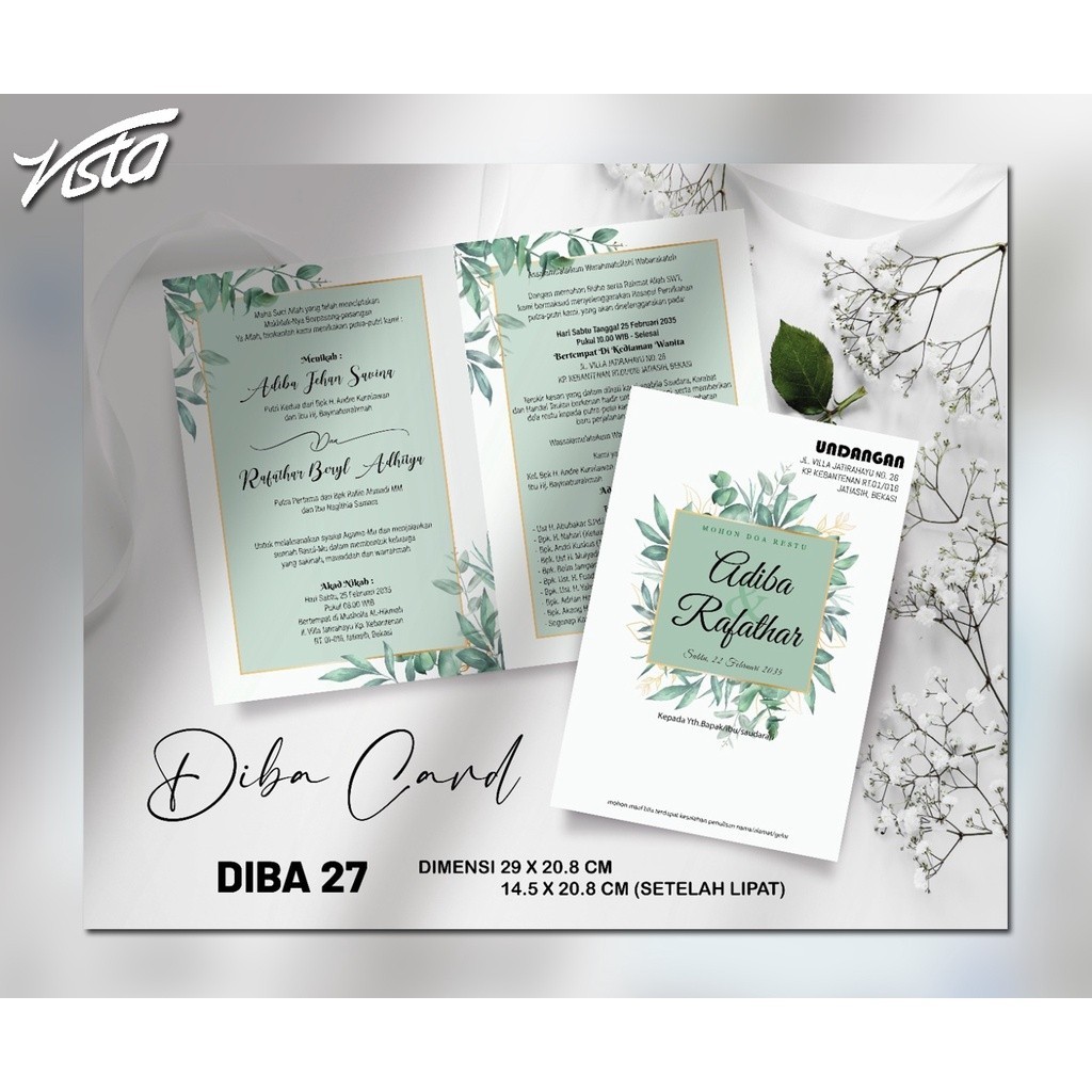 Blangko  diba card 27  Wedding Invitation