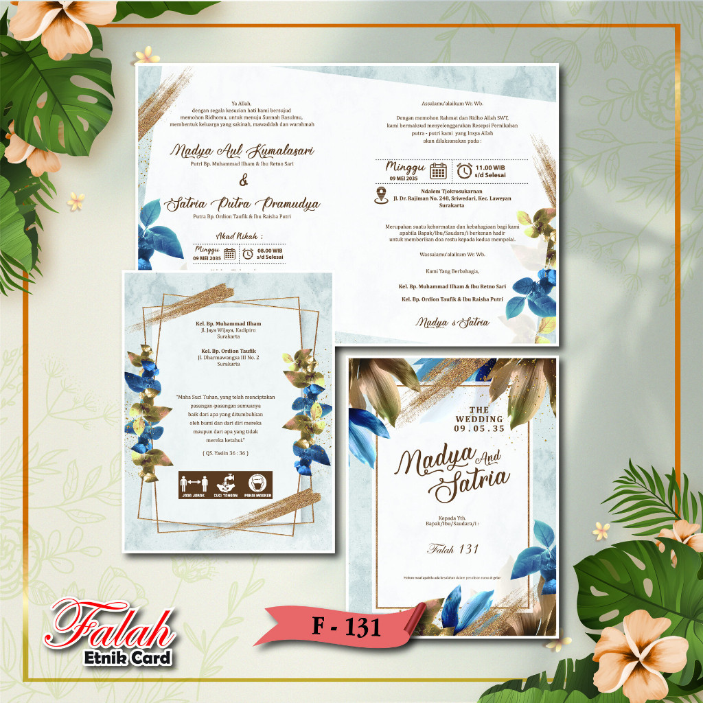 Blangko Falah 131  Wedding Invitation