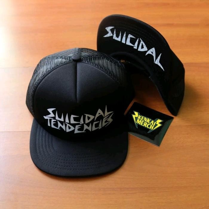topi trucker suicidal tendencies hitam