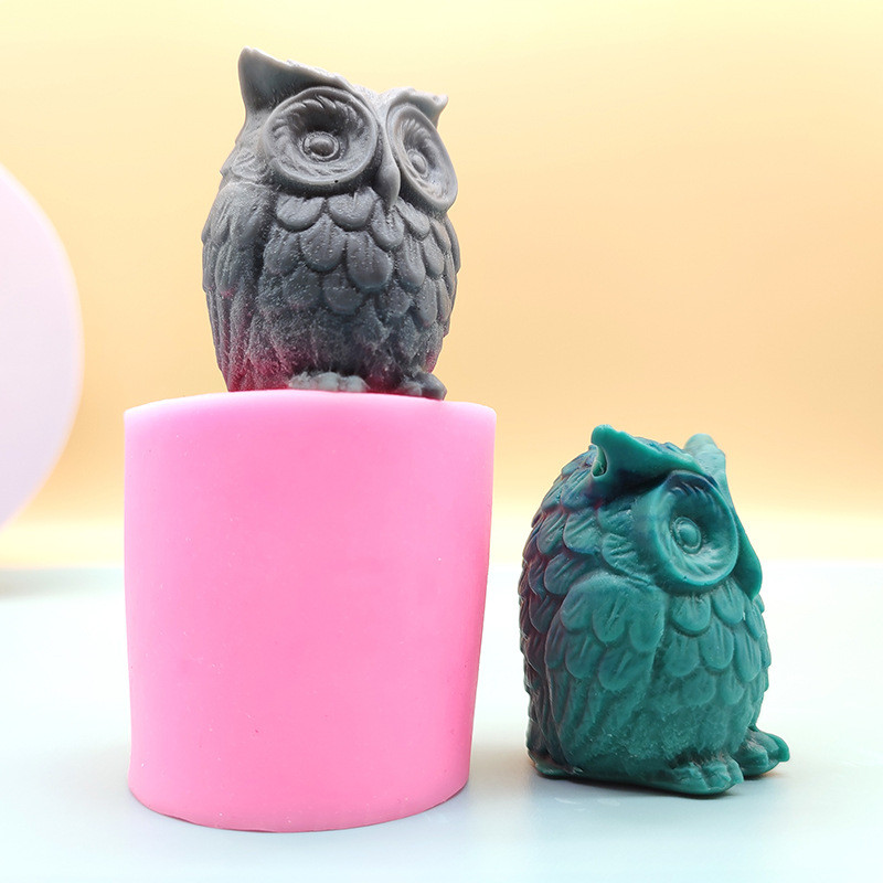 

3D Owl Silicone Candle Mold Diy Cute Little Animal Candle Making Supplies Handmade Soap Plaster Craft Resin Mold Home Decor Gift