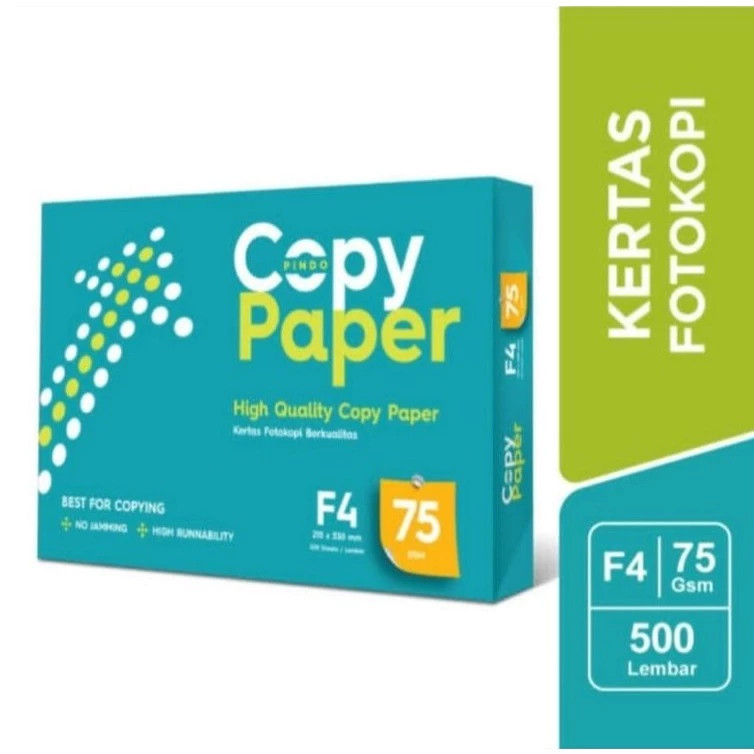 

Kertas HVS Folio F4 75 Gsm Copy Paper Isi 1 Rim (500 Lembar)CO