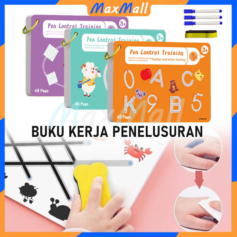 

Dapat Dihapus Mainan Edukasi Menggambar Latihan Menulis Titik Ke Titik Berpikir Smart Writing Book Magical Tracing Workbook ReusableDot To Dot Wipe And Clean Book Free 3 Spidol + Penghapus