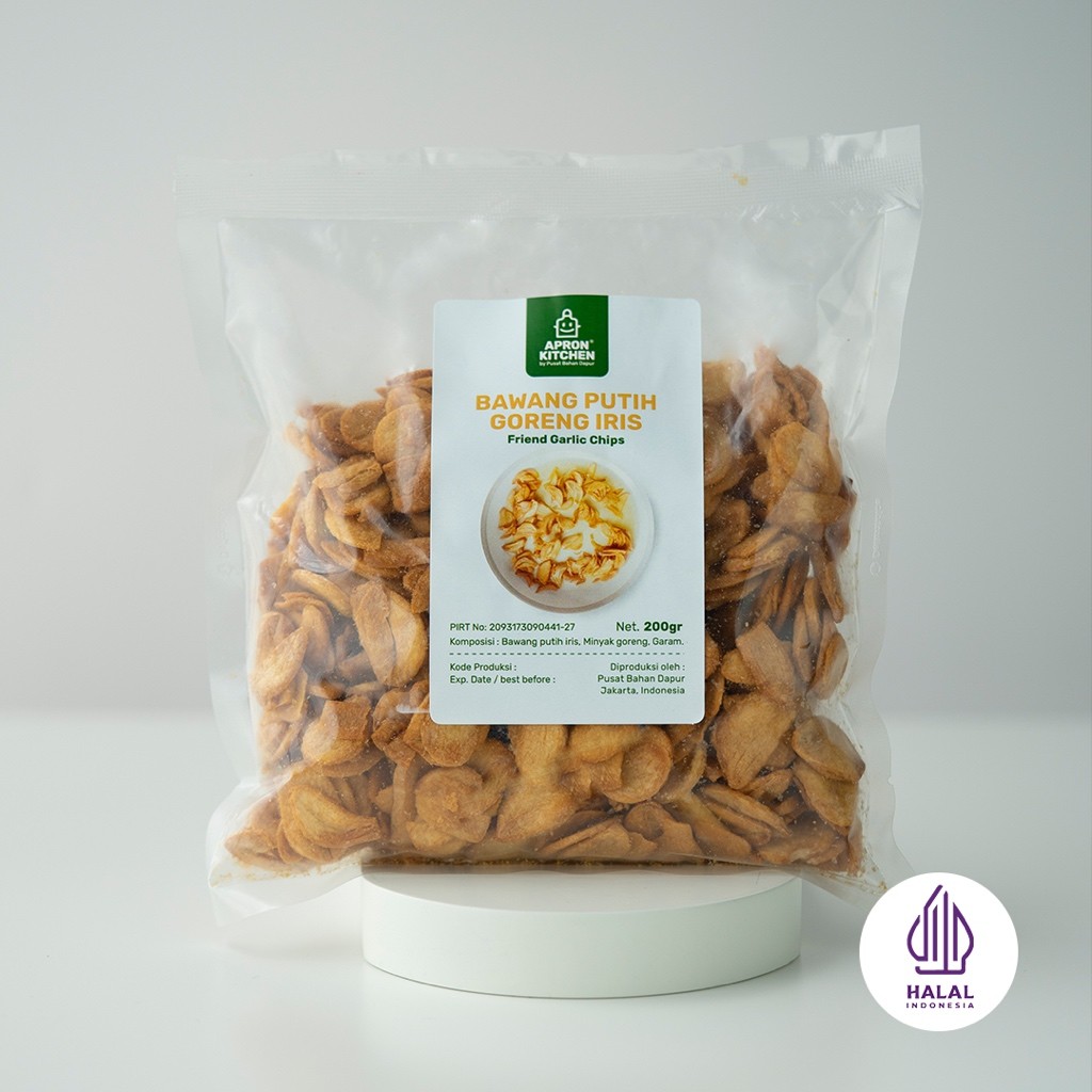 

Apron Kitchen Bawang Putih Goreng Crispy Iris Bumbu Masak 200 Gram