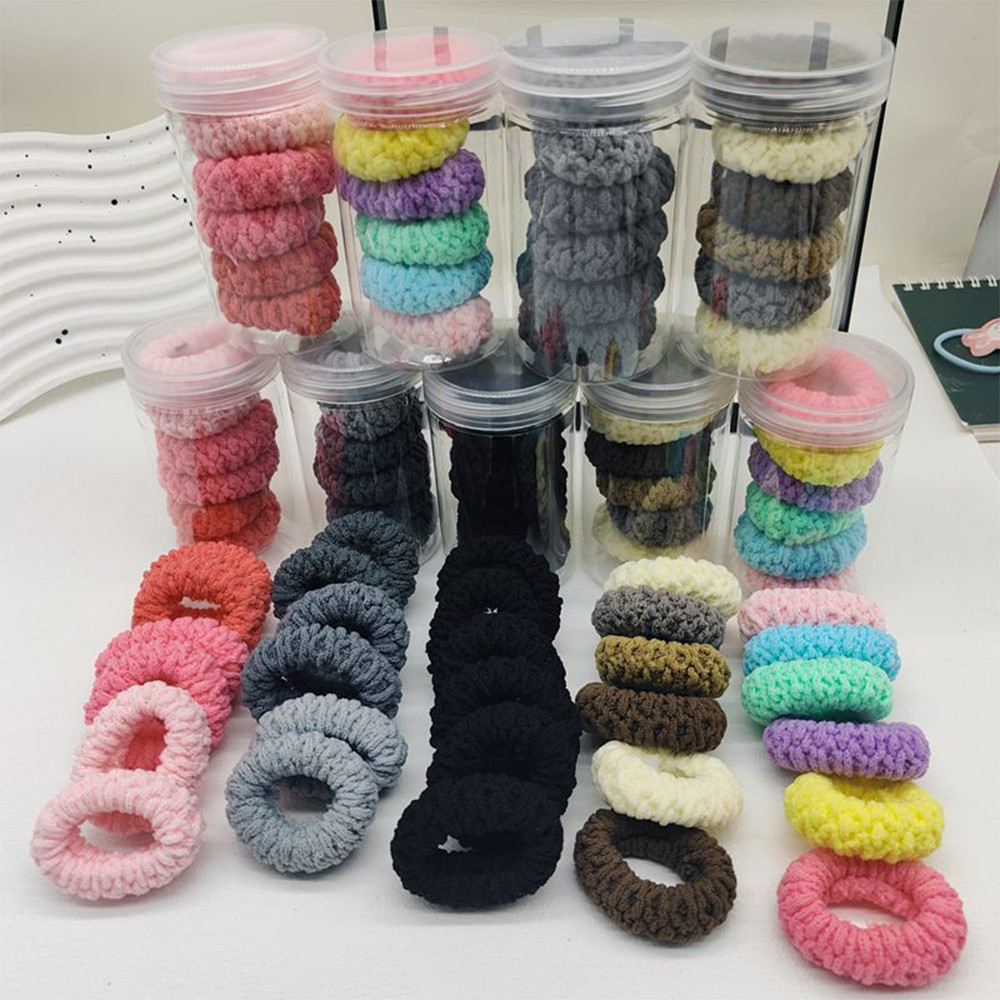 KFS - IKAT RAMBUT DONAT SET ISI 6 PCS KFSRUNCHIE TOPLES KARET KUNCIRAN ELASTIS AKSESORIS RAMBUT TEBA