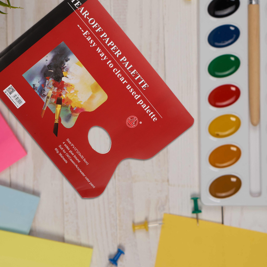 

1 Book Of Painting Water Color Pallet Paper Watercolor Mixed Pallet Practical Pigment Tray Palettes Palette Cups