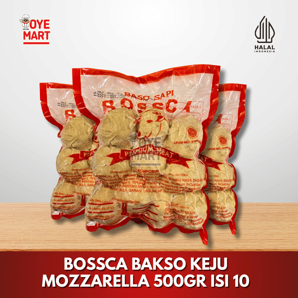 

BOSSCA BAKSO KEJU MOZZARELLA 500GR ISI 10 / BASO ISI MOZA