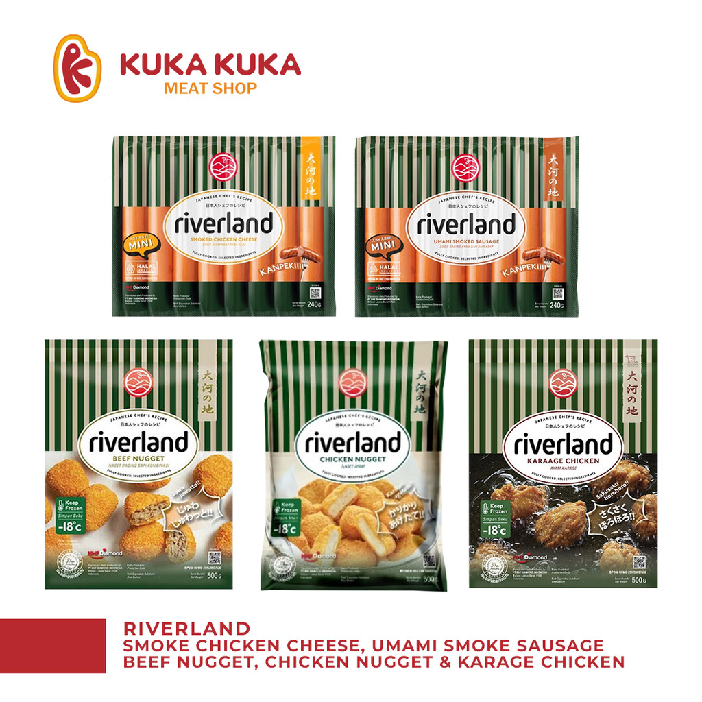 

Kuka - Riverland Sosis Mini Cocktail Frozen Ayam Olahan Karaage / Nugget Beef / Chicken