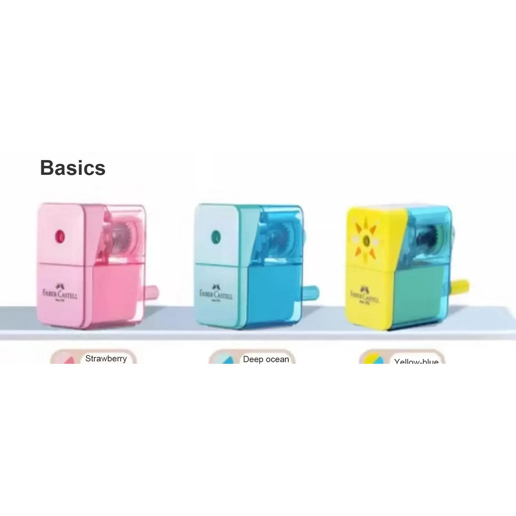 

FABER CASTELL Manual Hand Crank Pencil Sharpener Sharpen 8mm in Diameter Candy Colors for Kids,Artists,Student Office Stationery