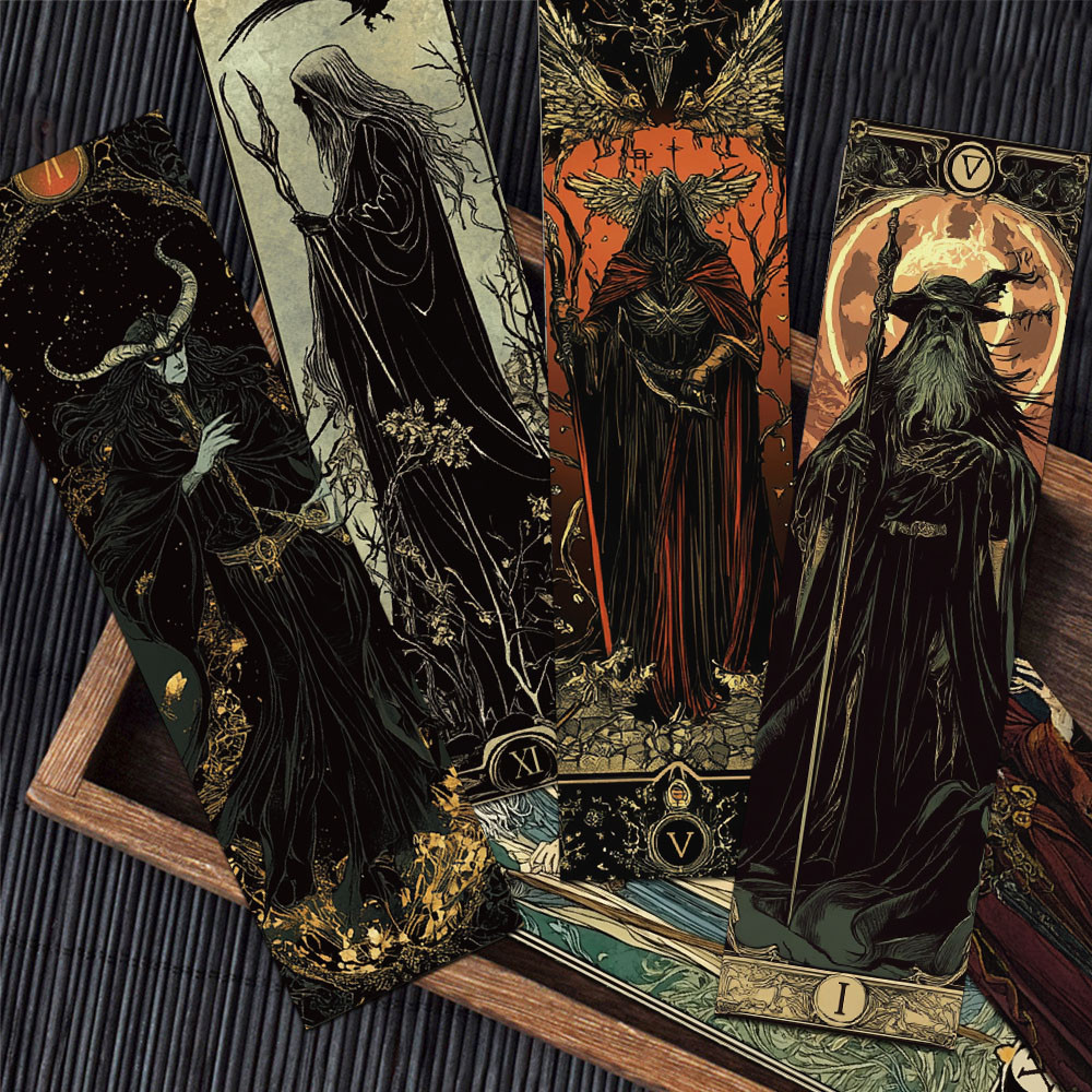 

30PCS Creative Gothic style Dark Wizard Bookmarks High Beauty Cards Creative Reading Books Marking Annotations DIY Bookmarks