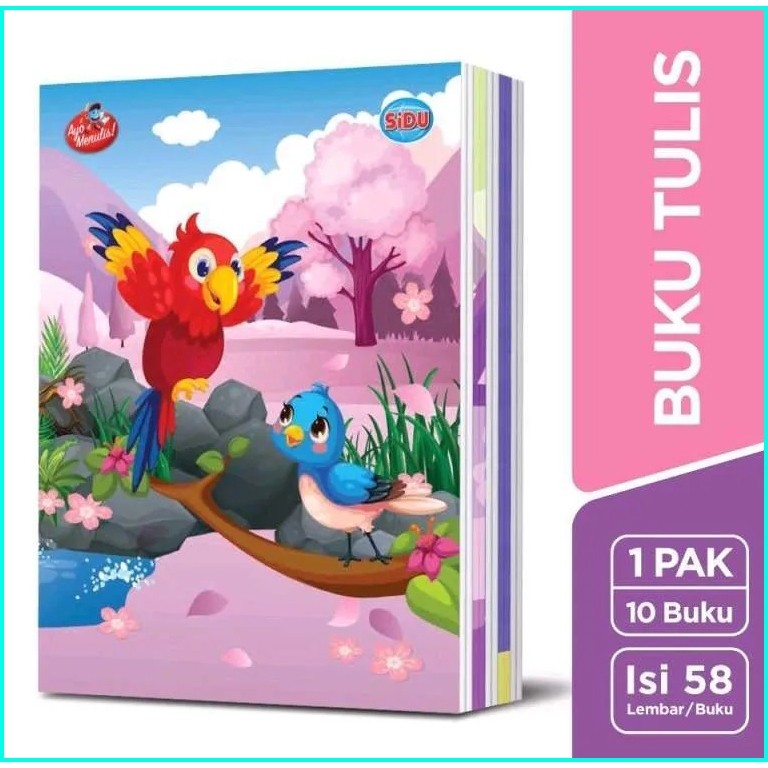 

(10 BUKU / 1 PAX) Buku Tulis Sidu 58 Lbr / Buku Tulis Sinar Dunia 58 Lembar / Buku 58lbr / Buku Tulis Termurah 58 Sidu