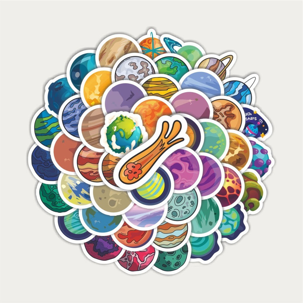 

Sticker Pack Stiker Planet Luar Angkasa | Sticker TUMBLR | Stiker LAPTOP KOPER HELM