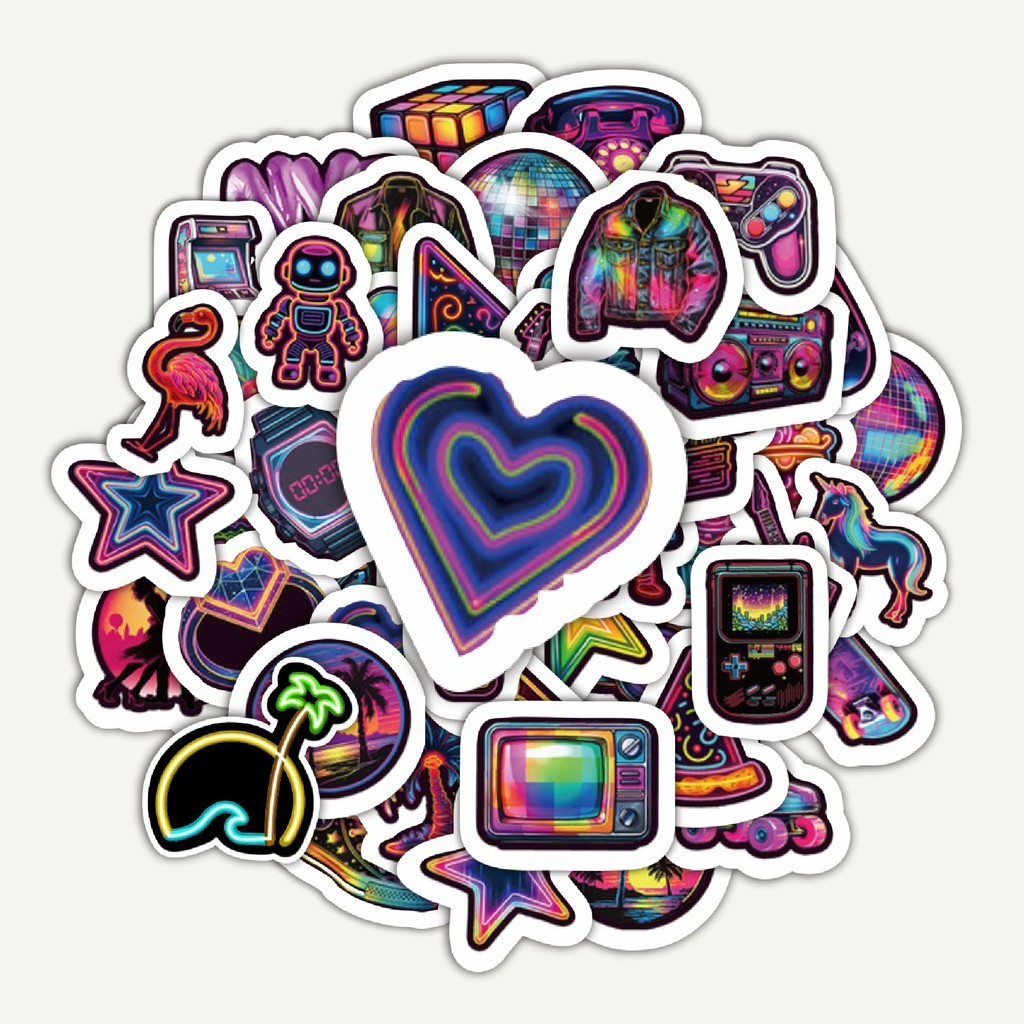 

Sticker Pack Stiker Neon Grafiti | Sticker TUMBLR | Stiker LAPTOP KOPER HELM