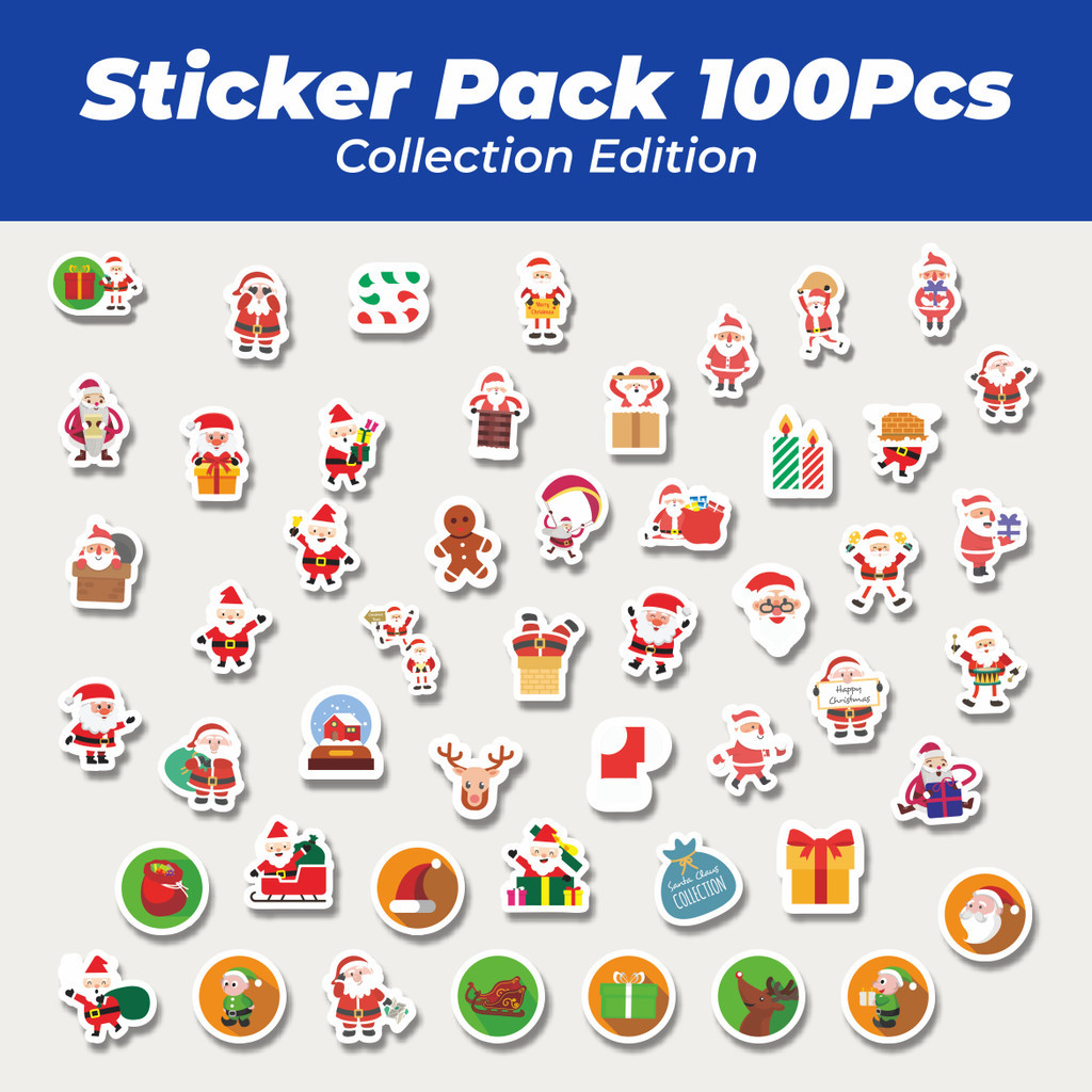 

Hot Stiker Perayaan Natal V2 Lucu Anti Air Stikers Berperekat Waterproof Sticker Decal Buat Motor Helm Buku Journal Koper Casing HP Laptop Botol Minum