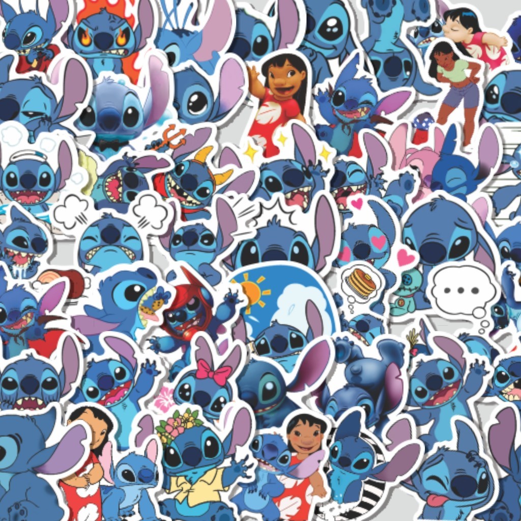 

Stiker Cutting Pack Sticker Kartun Lilo & Stitch Isi 100Pcs Series Aesthetic Lucu Keren Untuk Koper Bahan Vynil
